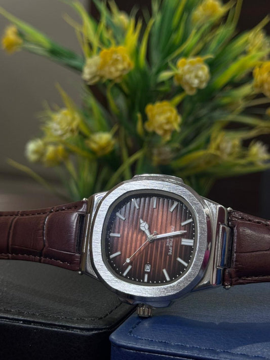 Hexagonal Bezel Dial Date Watch